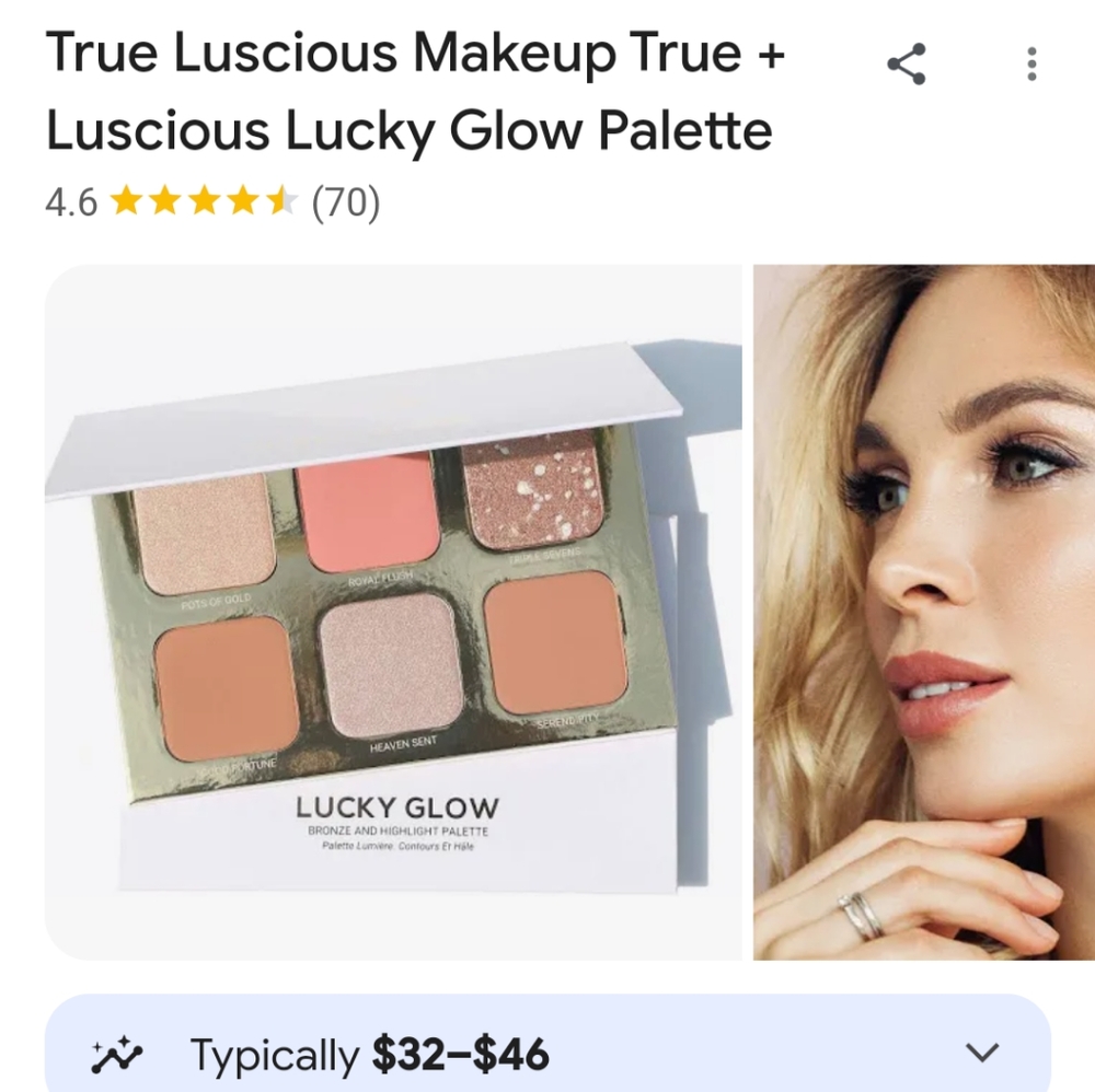 True + luscious Lucky Glow bronze and highlight palette (new/unopened)